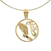14K Yellow Gold Track & Field Shoe With Wings Pendant with 18