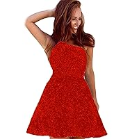 Women's 2023 One Shoulder Sequin Prom Homecoming Dresses A Line Mini Cocktail Graduation Gown