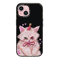 CASETiFY Impact iPhone 15 Case [4X Military Grade Drop Tested / 8.2ft Drop Protection] - Clown Kitty - Clear Black