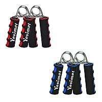 2 Sets Hand Grip Strengthener, Finger Gripper, Hand Grippers - Soft Foam Hand Exerciser for Quickly Increasing Wrist Forearm and Finger Strength（Red+Blue）