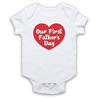 Unisex-Babys' Our First Father's Day Baby Daughter Baby Grow