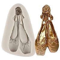 Ballet Shoes Silicone Mold For Cake Decorating Cupcake Topper Candy Chocolate Gum Paste Polymer Clay Set Of 1