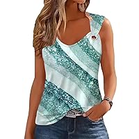 Tank Tops for Women 2024 Trendy Summer T Shirts V Neck Sleeveless Shirts Spring Clothes Casual Loose Blouses