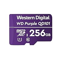 Western Digital WD Purple SC QD101 256GB Smart Video Surveillance microSDXC Card, Ultra Endurance Up to 128 TBW