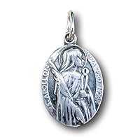 Sterling Silver St Apollonia Medal - Patron of Dentists - Antique Reproduction