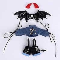 Angel Suit Demon Suit for Ob11, GSC, YMY, BODY9, Molly, 1/12 BJD Doll Clothes Accessories (Black)