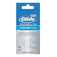 Glide Threader Floss, 30 Single-Use Packets each (Value Pack of 5)