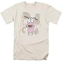 Trevco Men's Courage The Cowardly Dog Scared T-Shirt