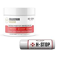 Re+Gen Nutrition H Stop Lip Balm and Colostrum Gold 50 Bundle
