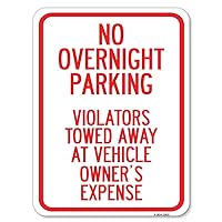 No Overnight Parking Violators Towed Away at Vehicle Owner's Expense | 18