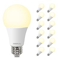 Light Bulbs,100 Watt Light Bulb Eqv, Warm Light Bulbs LED 1400LM, Soft White Light Bulb E26, 13W Bright Standard Appliance Light Bulb, 15000H, Non-Dimmable, White Light Bulbs for Rooms, 12 Pack