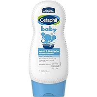 Cetaphil Baby Wash and Shampoo with Organic Calendula, 7.8 Ounce per Bottle (2 Bottles)