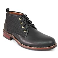 Ferro Aldo New Men's Round Toe Checkered Ankle Boot Side Lace up 806025