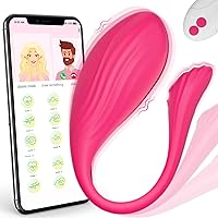 Bullet Vibrator Adult Sex Toys, Wearable Panty Vagina Stimulator Mini Egg Vibrator with APP Remote Control Vibrating Ball G Spot Clitoral Anal Toys for Couple (Pink)