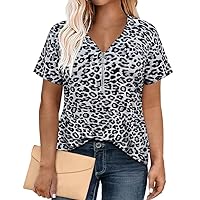 RITERA Plus Size Tops for Womens Polo Shirt Zipper Tshirt Office Business V Neck Tunic Work Blouses Dressy Collared Clothes