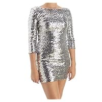 Full Body Sequin Dress Silver