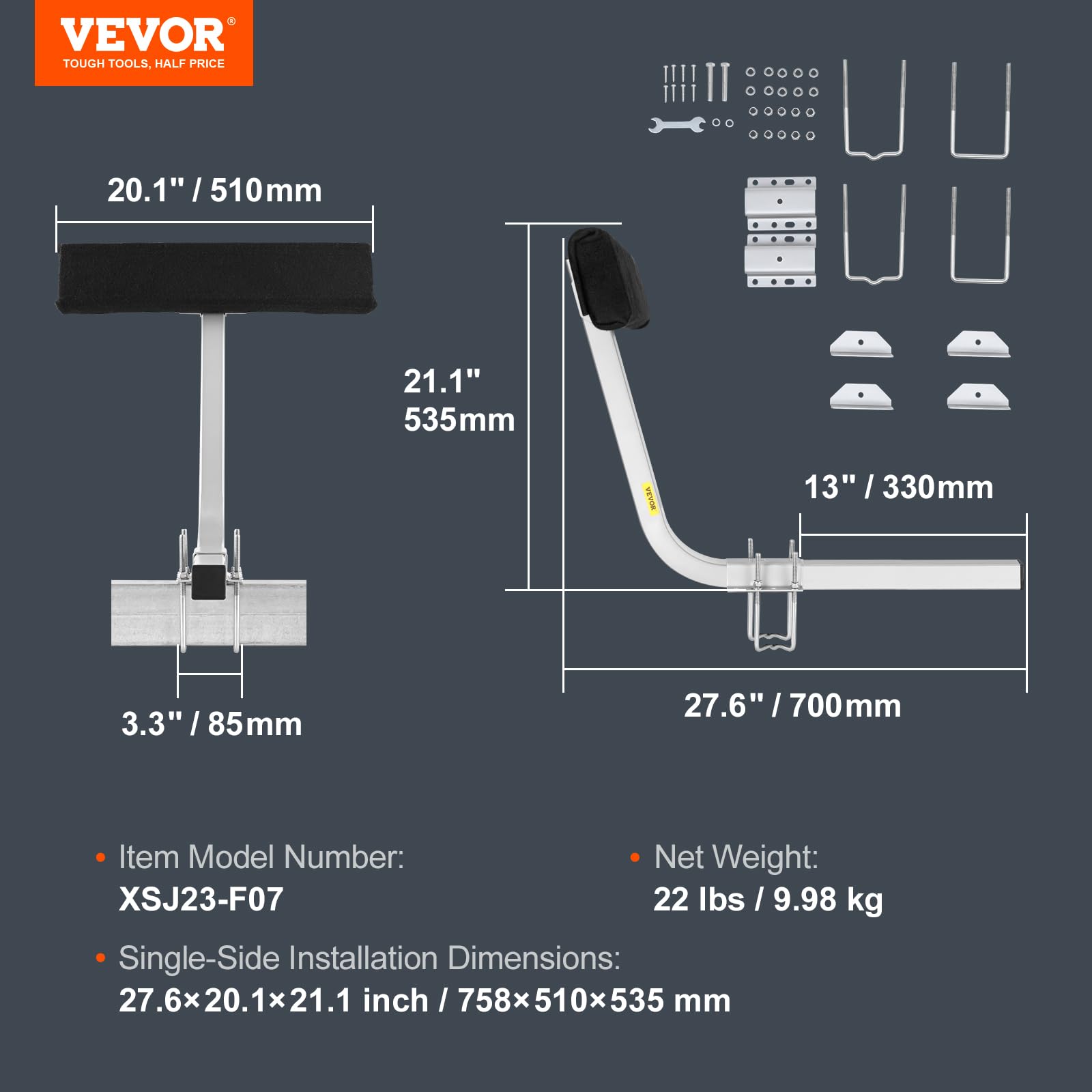 VEVOR Boat Trailer Guide, 27.6