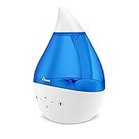Crane Ultrasonic Humidifiers for Bedroom and Office, 1 Gallon 4-in-1 Cool Mist Air Humidifier for Large Room and Home, Humidifier Filters Optional, Blue & White