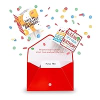 Make It Mine PopBox - Pop Up Explosion Birthday Greeting Card With Two 3D Popup Image Cubes The Original Surprise Confetti Exploding Prank Popup Gift Card