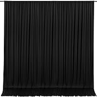 10ft x 10ft Black Backdrop Curtains Black Drape for Backdrop Thick Solid Fabric Cloth Backdrop 5ft x 10ft 2 Panels