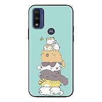 for Motorola Moto G Pure Case, Cat Pattern Design, Slim TPU Shockproof Protective Soft Silicone Phone Back Case Cover for Kids Women Girls Girly (Cat)