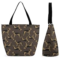 German Shepherd Alsatian Dog Tote Bag for Women Large Handbags Top Handle Satchel Fashion Shopping Bags