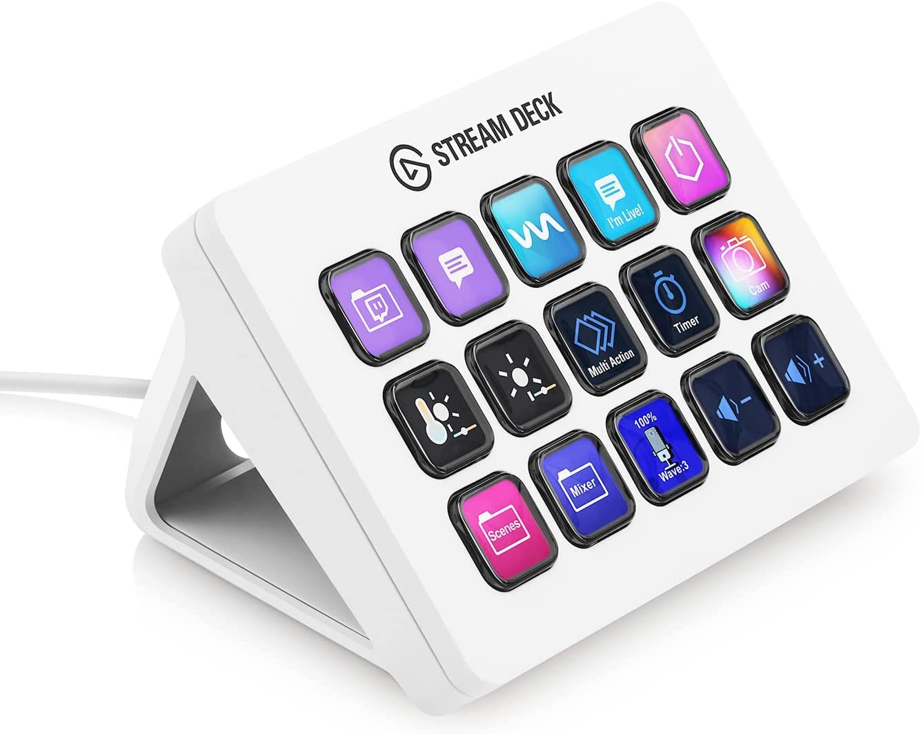 Mua Elgato Wave:3 White - Premium Studio Quality USB Condenser Microphone & Stream  Deck  – Studio Controller, 15 Macro Keys - White trên Amazon Mỹ chính  hãng 2023 | Giaonhan247