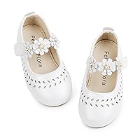 Felix & Flora Girls Toddler Little Ballet Shoes - Flower Girls Mary Jane Flats Dress Shoes Party Wedding