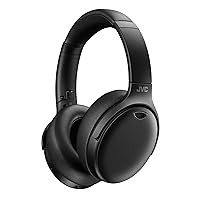 JVC Hybrid Noise Cancelling Wireless Headphones, BT 5.0, 25 Hour Rechargeable Battery, Full Touch Control, Google Assistant Compatible, Automatic Power On, Two-Way Foldable Design - HAS100N (Black)