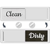 Dishwasher Magnet Clean Dirty Sign, Farmhouse Rustic Wood Design Black and White Non-Scratch/Easy to Read & Slide/Strong Magnet Clean Dirty Magnet for Dishwasher (A-Silver)