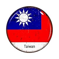 Taiwan Flag Stickers 50 Pcs Patriotic Decorations Vinyl Stickers Memorial National Day Peel and Stick Sticker Labels Stickers Laptop Luggage Skateboard Computer Stickers 3inch