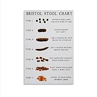 EDUKAT Bristol Stool Chart Diagnosis Constipation Diarrhea Chart Art Poster (5) Canvas Painting Wall Art Poster for Bedroom Living Room Decor 08x12inch(20x30cm) Unframe-style