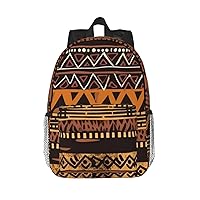 African Mud Cloth Tribal Print Backpack for Women Men Lightweight Laptop Bag Casual Daypack Laptop Backpacks 15 Inch