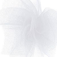 Berwick Offray 6'' Wide Craft Tulle Ribbon Spool, 100 Yards, White