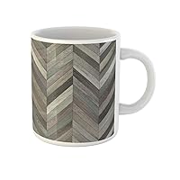 Coffee Mug Gray Herringbone Wood Parquet Chevron Neutral Floor Pattern Arrow 11 Oz Ceramic Tea Cup Mugs Best Gift Or Souvenir For Family Friends Coworkers