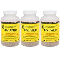 Bee Pollen - Low Moisture Whole Granulars - 10 oz (Pack of 3)