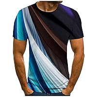T Shirts for Men Graphic T-Shirt 3D Printed Short Sleeve Workout Casual Tees Plus Size Fun Shirts 2023 Summer