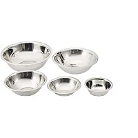 Cook Pro 5-Piece Stainless Steel Mixing Bowl Set