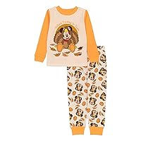 Disney Kids' Mickey Mouse | Monsters, | The Nightmare Before Christmas 2-Piece Snug-fit Cotton Pajamas Set