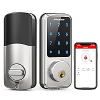 Smart Lock,SMONET Keyless Entry Door Lock,Remote Lock Unlock for Home Security,Easy Installation,Voice Control,Touchscreen Keypad Deadbolt,Code Bluetooth Electric Deadbolt for Hotel,Office