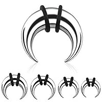 Septum Pincher Half Moon With O-rings (316L) Surgical Steel 1 Piece