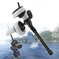 AMVR VR Fishing Accessories for Real VR Fishing Games, VR Fishing Rod and Reel Combo Accessories Compatible with Meta Quest 2 Accessories