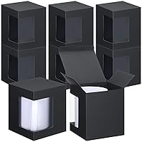 Harloon 36 Pack Mug Boxes for Gifts Coffee Mugs Boxes Gift Boxes for Shipping Sublimation Mugs Transparent Wine Glass Gift Packaging Box for Blanks 11oz, 12oz, 15oz Gift Wrapping(Black, Simple)