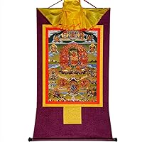 Gandhanra Hayagriva(Yaksha Attendant,Wisdom King), Tibetan Thangka Painting Art,Buddhist Thangka Brocade,Buddha Tapestry with Scroll