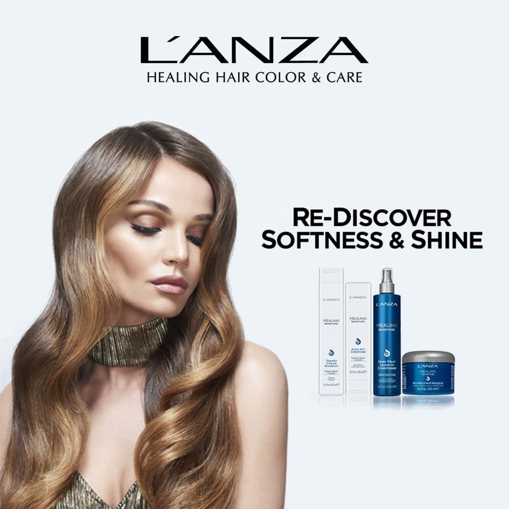 L'ANZA Healing Moisture Kukui Nut Conditioner, Renews Strength, Replenishes Moisture, for a Perfect Silky Look,Suitable for All Hair Types (8.5 Fl Oz)