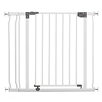 Dreambaby Liberty Walk Thru Baby Safety Gate Set - with 3.5inch Extension Panel - Fits 29.5-36.5inch Openings - Pressure Mounted Security Gates - White