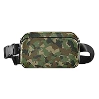 Texture Camouflage Fanny Pack for Men Boys Everywhere Belt Bag Mens Fanny Pack Crossbody Bags for Women Fashion Waist Packs with Adjustable Strap Bum Bag for Travel Sports Cycling Outdoors