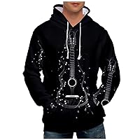 Men's Padded Casual Hoodies Sweatshirt Long Sleeve Print Oversized Sweaterwear Fashion Loose Fall Pullover Tops Black Crewneck Sweatshirt Cotton Fleece Lined USA Sweatshirt Blouse Tops