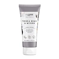 I Love Naturals Tonka Bean and Myrrh Hand Lotion - Hand Lotion for Dry Skin - Moisturizing Lotion with Shea Butter and Coconut Oil - 3.38 oz
