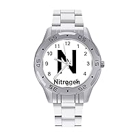 Nitrogen Element Stainless Steel Band Business Watch Dress Wrist Unique Luxury Work Casual Waterproof Watches